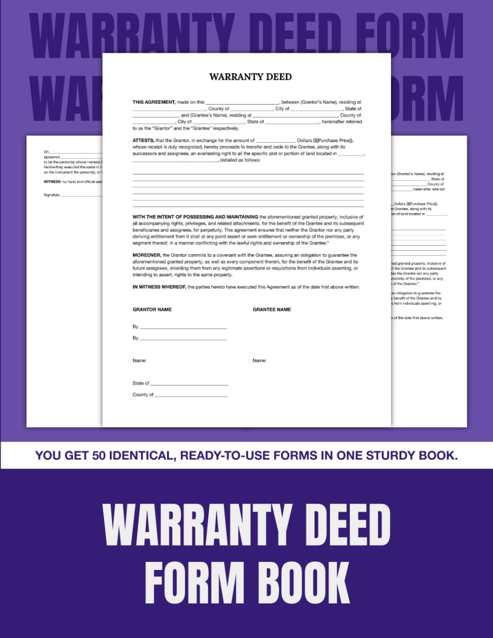 capítulo por capítulo baixar Warranty Deed Form Book: 50 Legal Forms for Real Estate Property Transfer and Conveyance | 8.5 x 11 in.