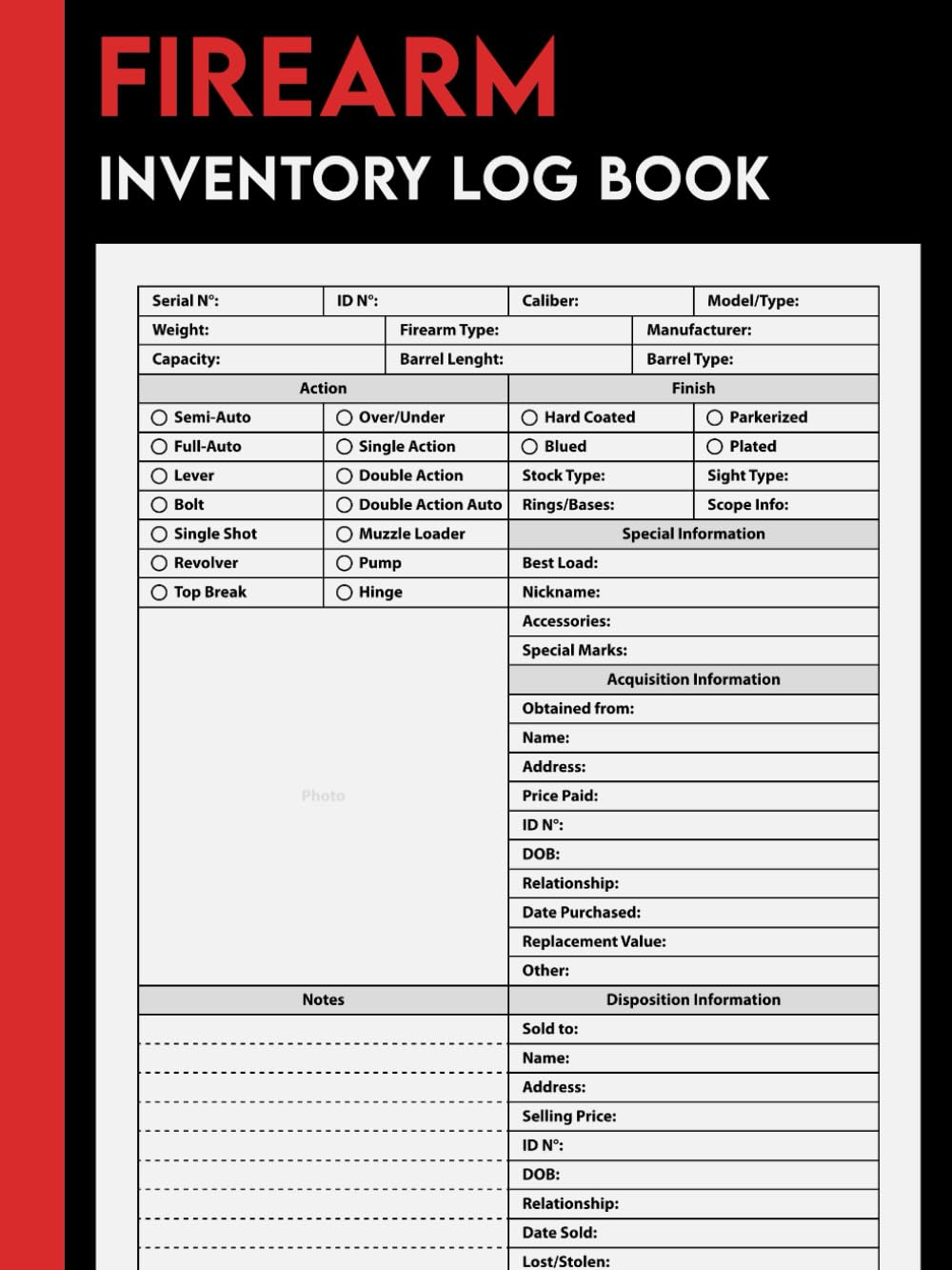 capítulo por capítulo baixar Firearm Inventory Personal Log Book: Personal Firearm Record Book Ideal for Gun Owners to Document Acquisitions, Dispositions, and Personal Gun Collection Information.