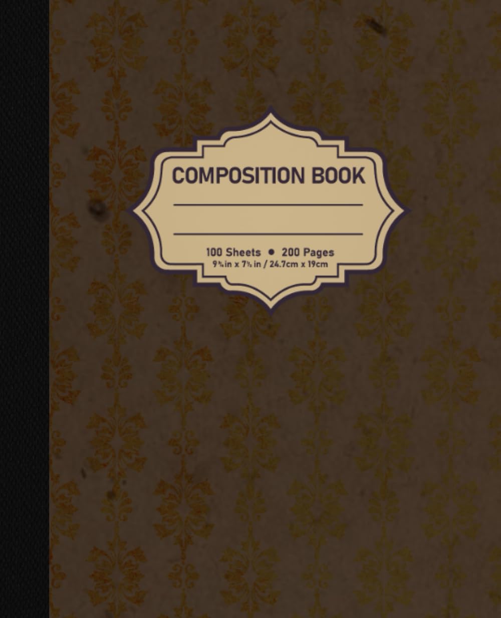 Composition Notebook College Ruled: Vintage Grunge Damask Texture Illustration |Vintage Aesthetic Journal For Girls, Teens, Women, Men, School, College, Office, Work, Journaling baixar o livro de graça