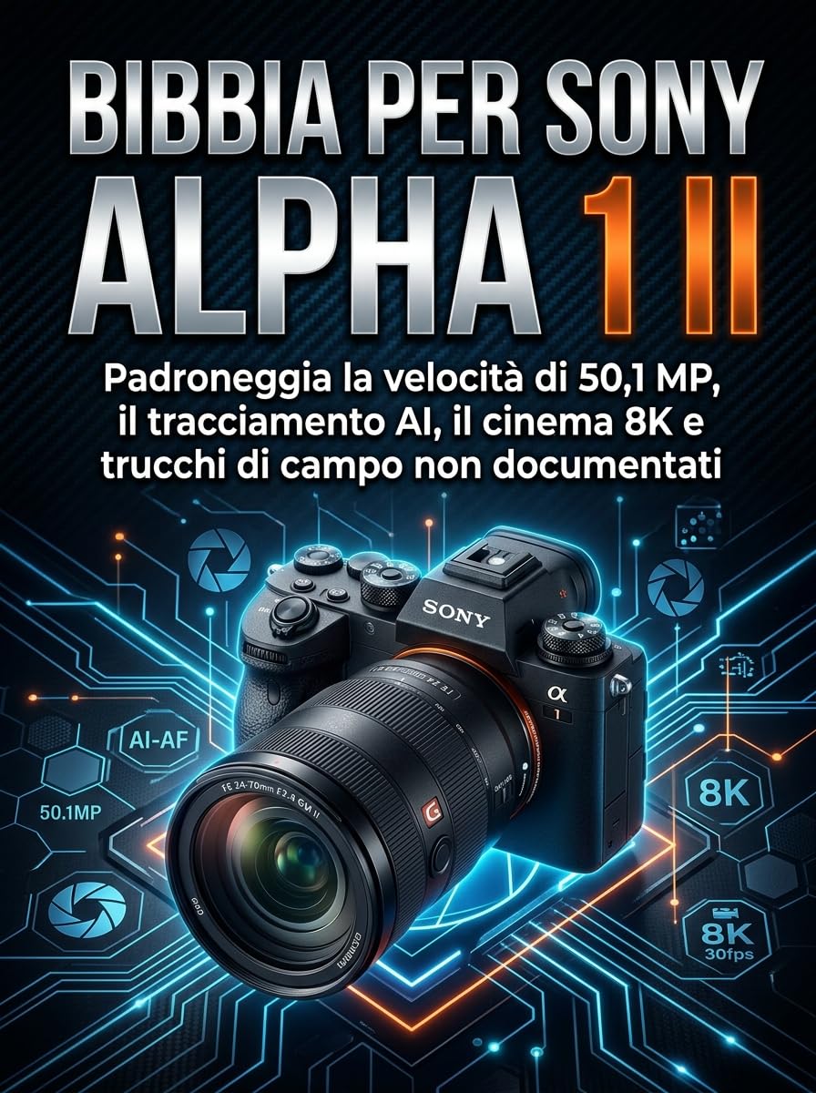 ler totalmente BIBBIA PER SONY ALPHA 1 II: Padroneggia la velocità di 50,1 MP, il tracciamento AI, il cinema 8K e trucchi di campo non documentati (Italian Edition)