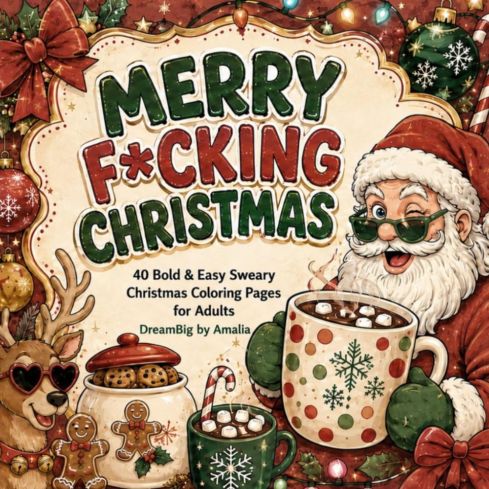 Merry F*cking Christmas: A Sweary Christmas Coloring Book for Adults baixar livro de graça