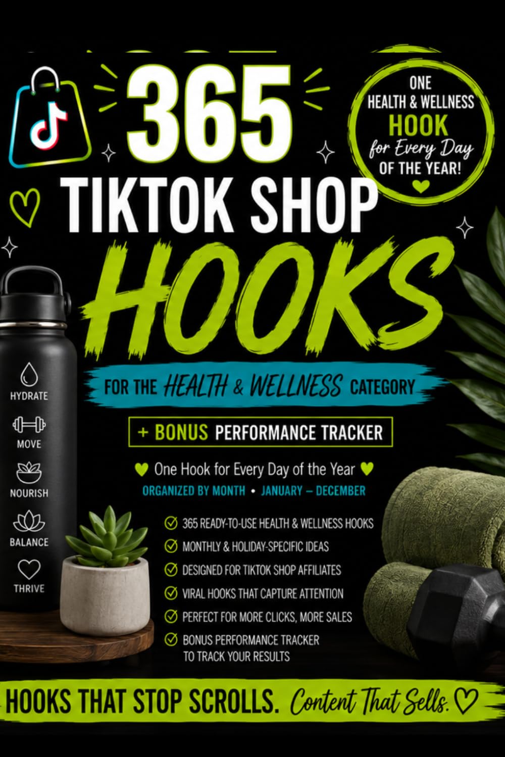365 TikTok Shop Hooks for the Health & Wellness Category Bonus Performance Tracker baixar o livro de graça