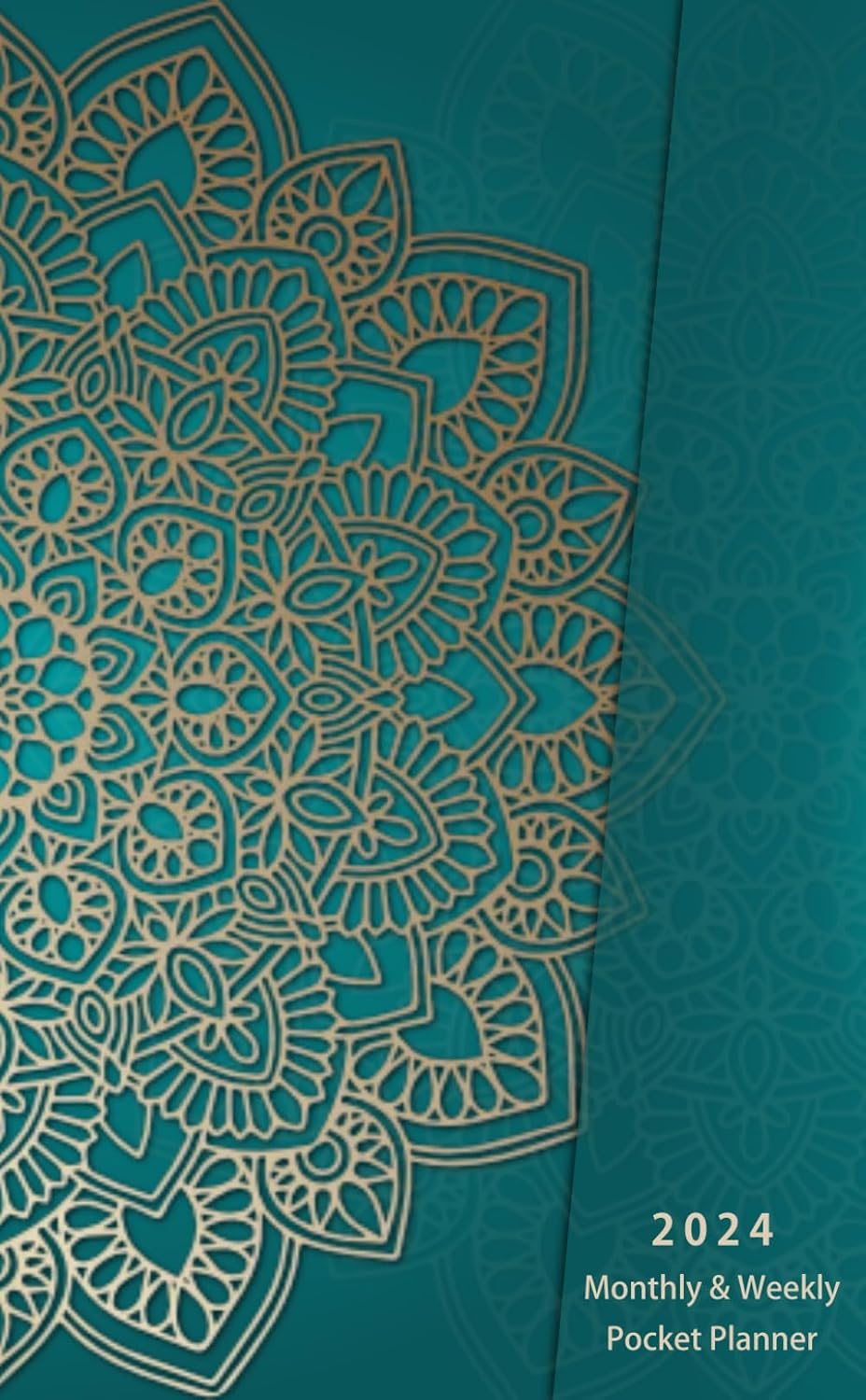 capítulo por capítulo baixar 2024 Monthly & Weekly Pocket Planner: 12 months calendar with holidays, small size for purse from January to December 2024. Mandala Cover.