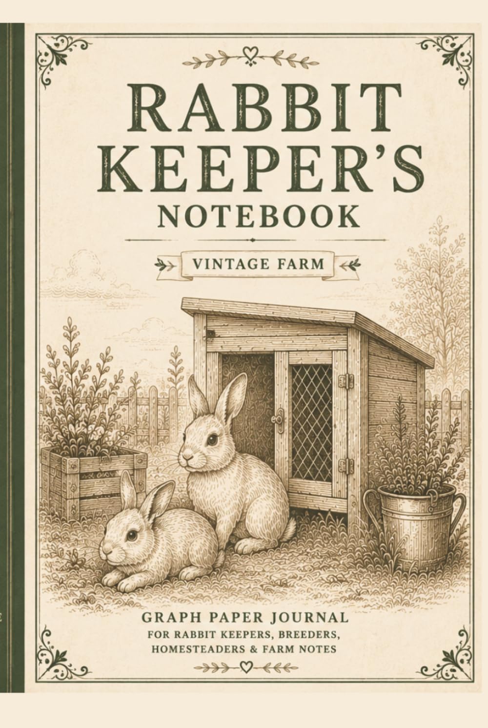 ler totalmente Rabbit Keeper’s Notebook: Vintage Farm Graph Paper Journal for Rabbit Keepers, Breeders, Homesteaders, Herd Records, Notes & Planning