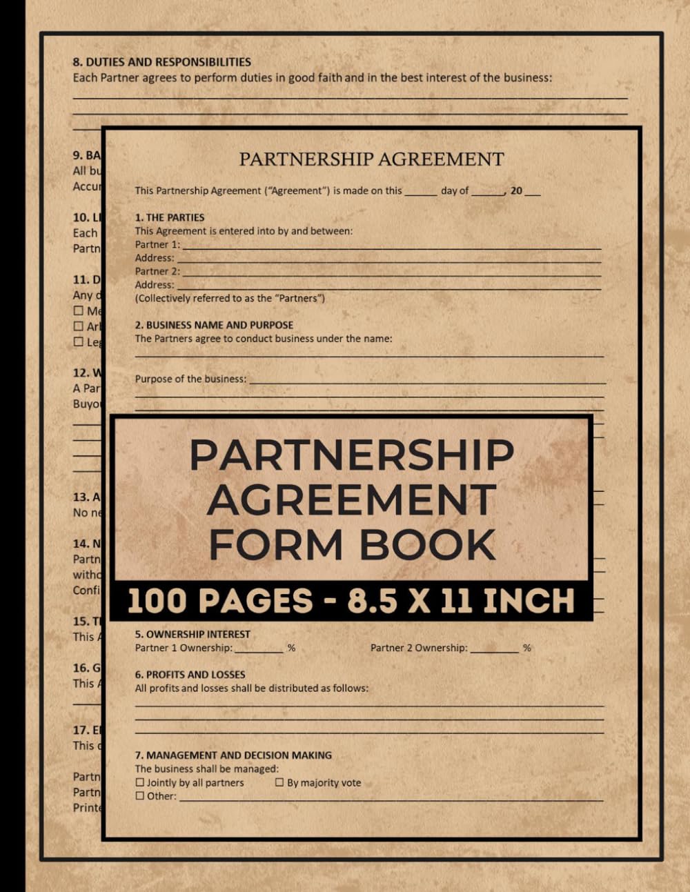 ler totalmente Partnership Agreement Form Book: Business Partnership Contract | Easy-to-Use Templates for Founders & Entrepreneurs | 50 Forms