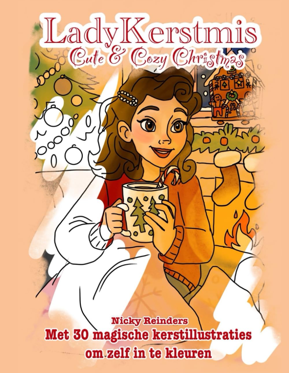 LadyKerstmis Cute and Cozy Christmas: Kleurboek baixar livro de graça