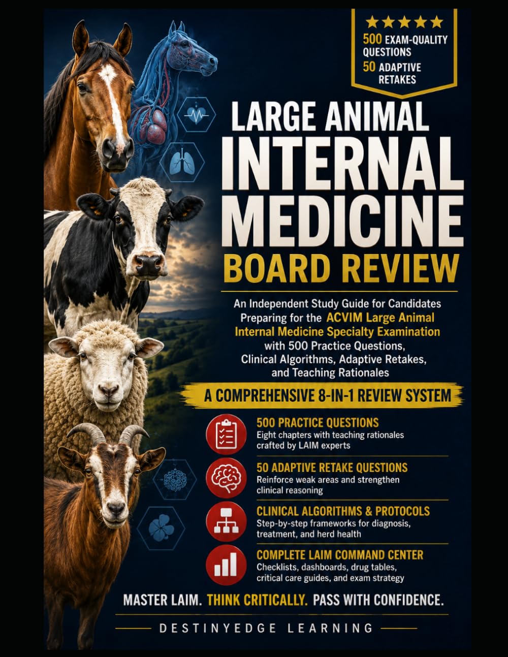 capítulo por capítulo baixar Large Animal Internal Medicine Board Review: Clinical Decision Frameworks, Herd and Biosecurity Integration, 500 Practice Questions, Case Clusters, Adaptive Retakes, and Teaching Rationales