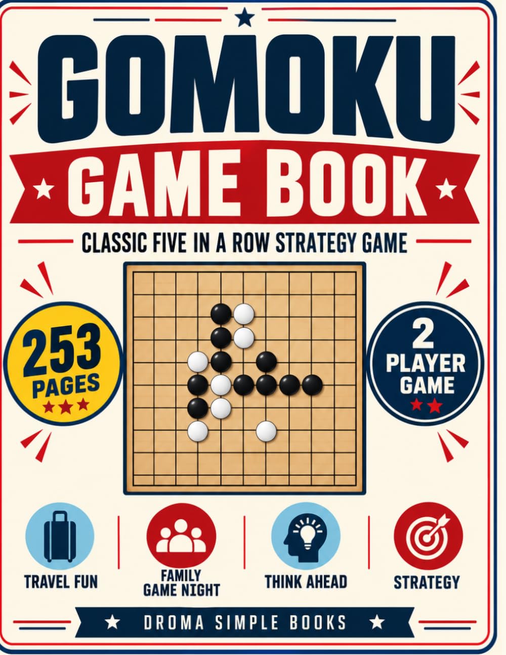 Gomoku Game Book: Classic Five in a Row Strategy Game for Two Players baixar o livro de graça