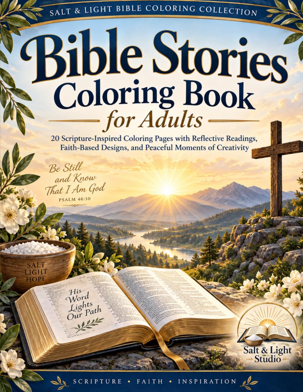 capítulo por capítulo baixar Bible Stories Coloring Book for Adults: 20 Scripture-Inspired Coloring Pages with Reflective Readings, Faith-Based Designs, and Peaceful Moments of Creativity (Salt & Light Bible Coloring Collection)