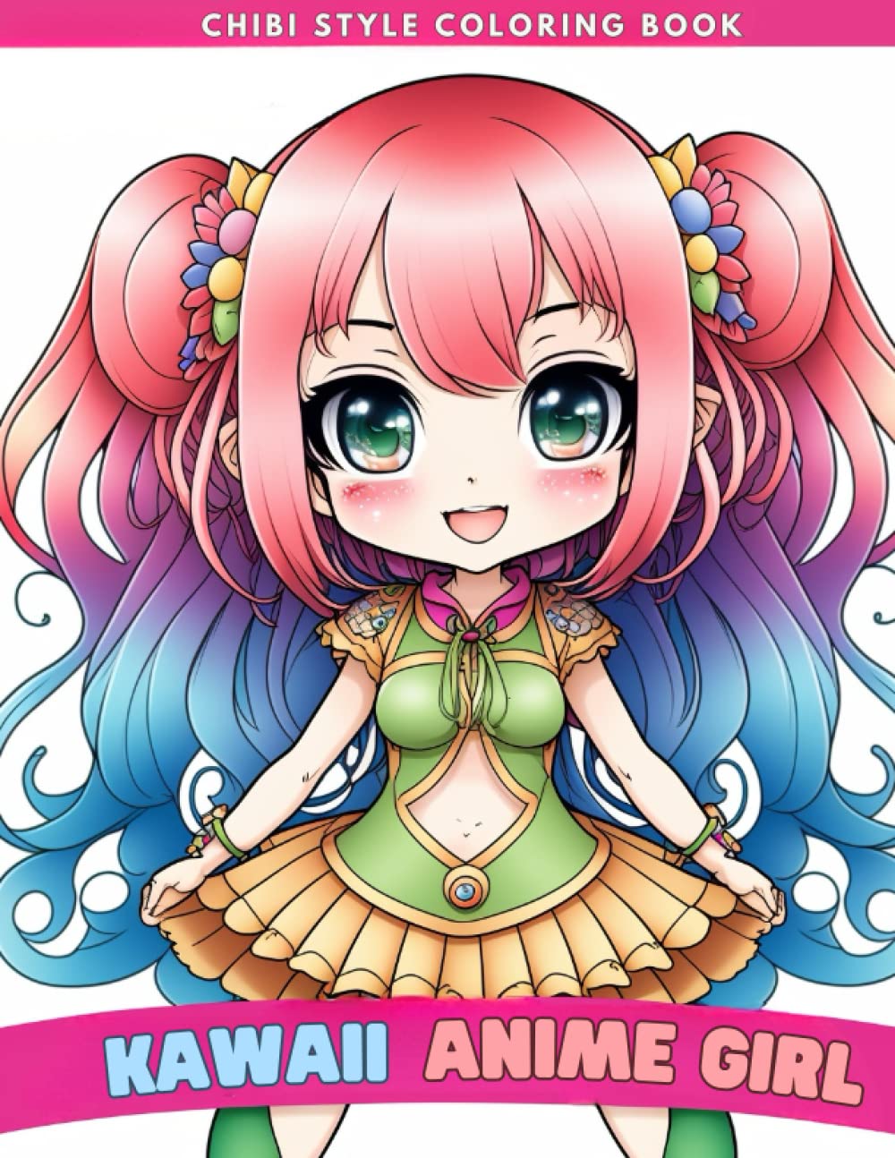 capítulo por capítulo baixar Kawaii Anime Girl Coloring Book: Chibi Style for All Ages With Variety of Poses and Outfits