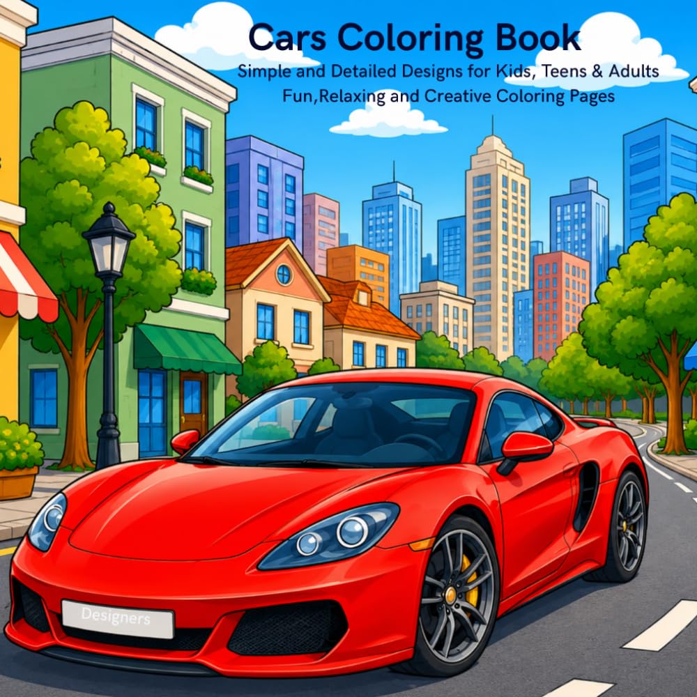 capítulo por capítulo baixar Cars Coloring Book: 46 Simple and Detailed Designs for Kids, Teens & Adults | Fun, Relaxing and Creative Coloring Pages