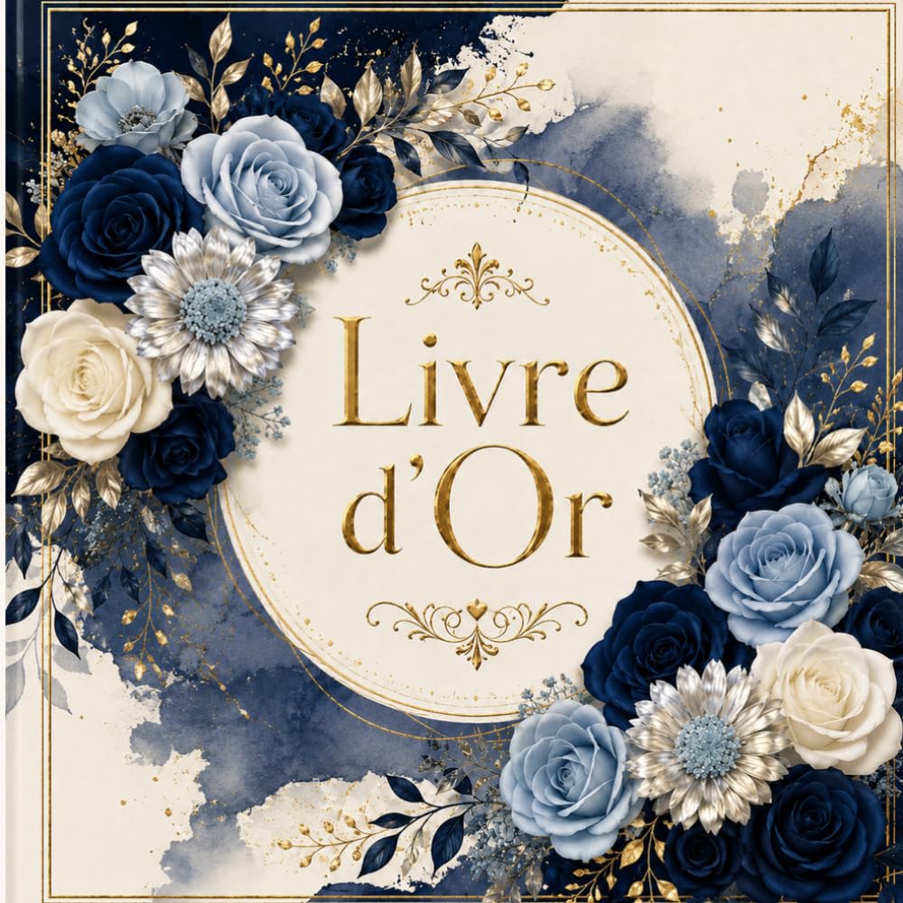 Livre d'or mariage bohème, élégant avec des tons beige, bleu nuit et doré: Livre d'or élégant au design floral raffiné (French Edition) baixar o livro de graça