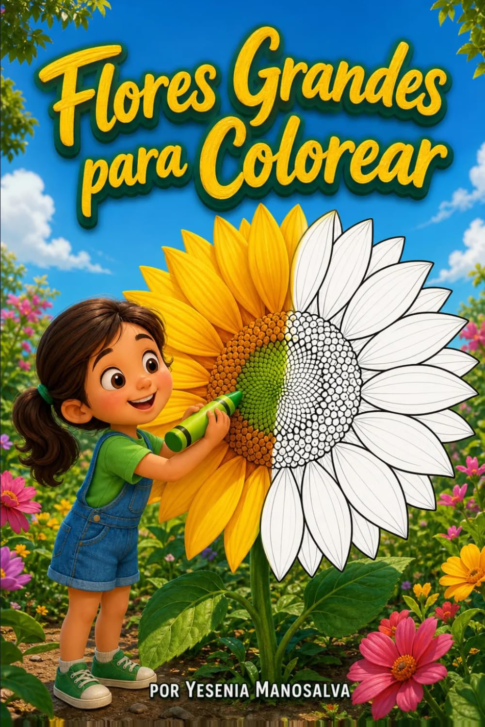 Flores Grandes para Colorear (Spanish Edition) baixar livro de graça