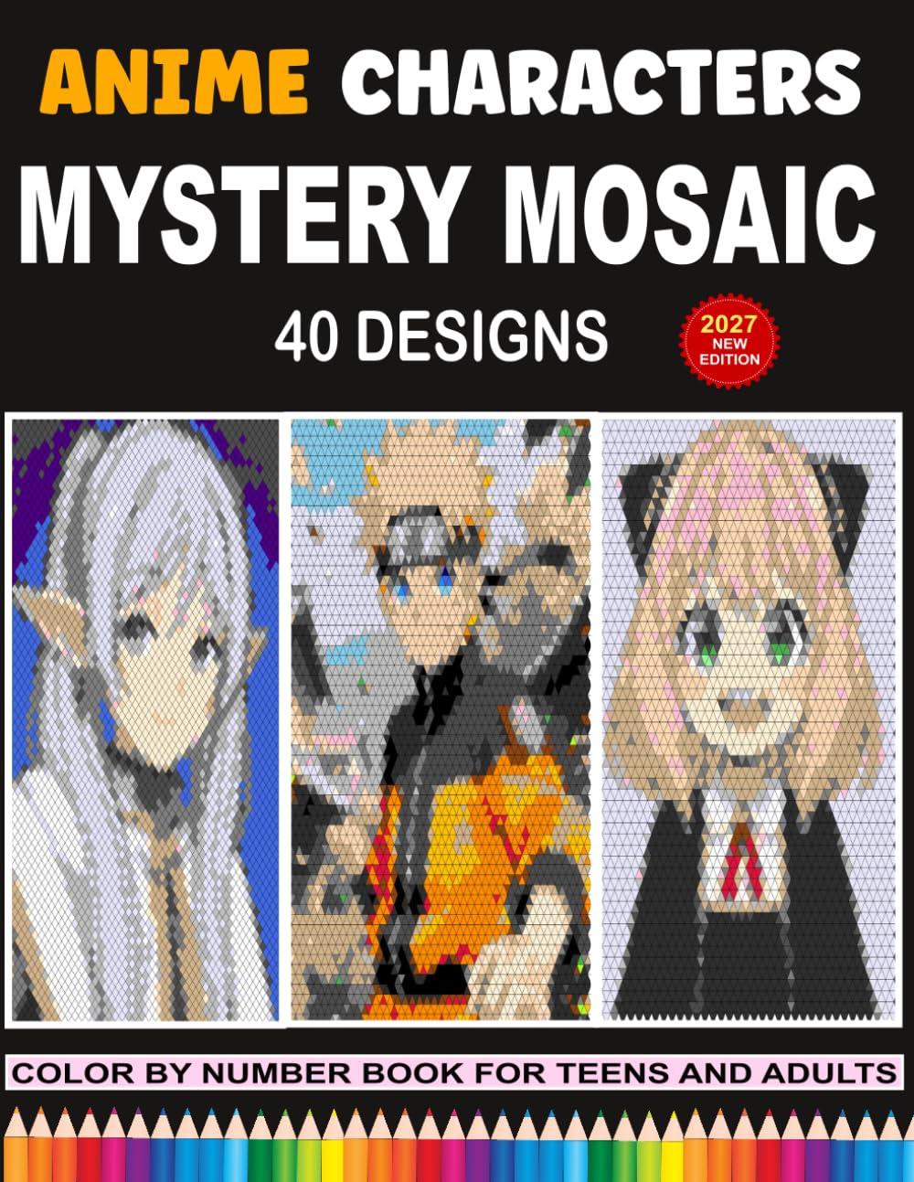 Anime Characters Mystery Mosaic Color by Number: 40 Anime Character Designs with Triangle, Diamond & Glass Mosaics | Fun & Relaxing for Teens & Adults baixar livro de graça
