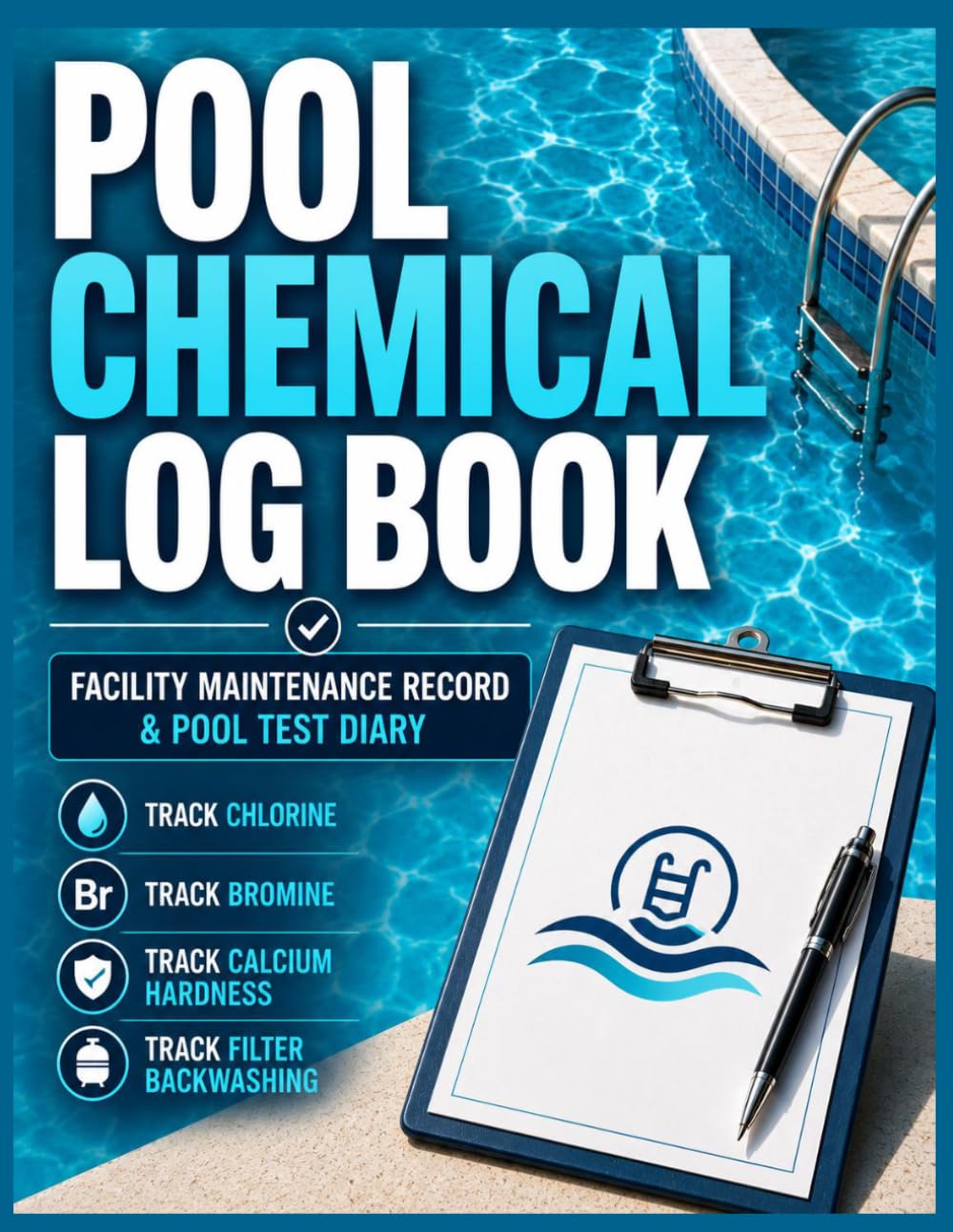 Pool Chemical Log Book: Facility Maintenance Record and Pool Test Diary: Log for Tracking Chlorine, Bromine, Calcium Hardness, and Filter Backwashing baixar livro de graça