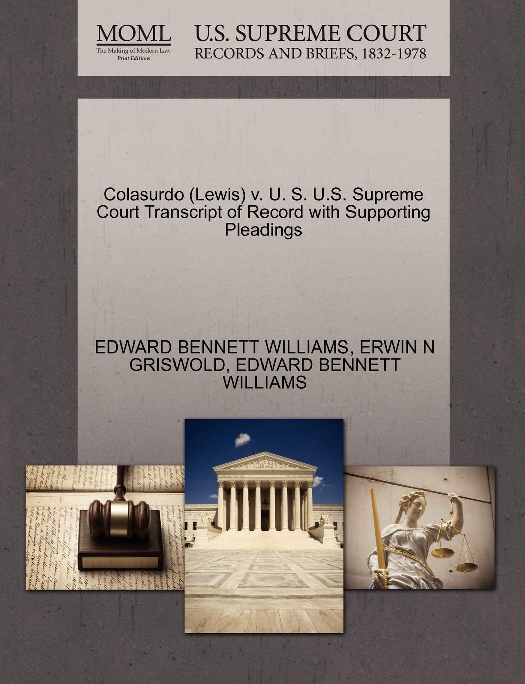 ler totalmente Colasurdo (Lewis) v. U. S. U.S. Supreme Court Transcript of Record with Supporting Pleadings