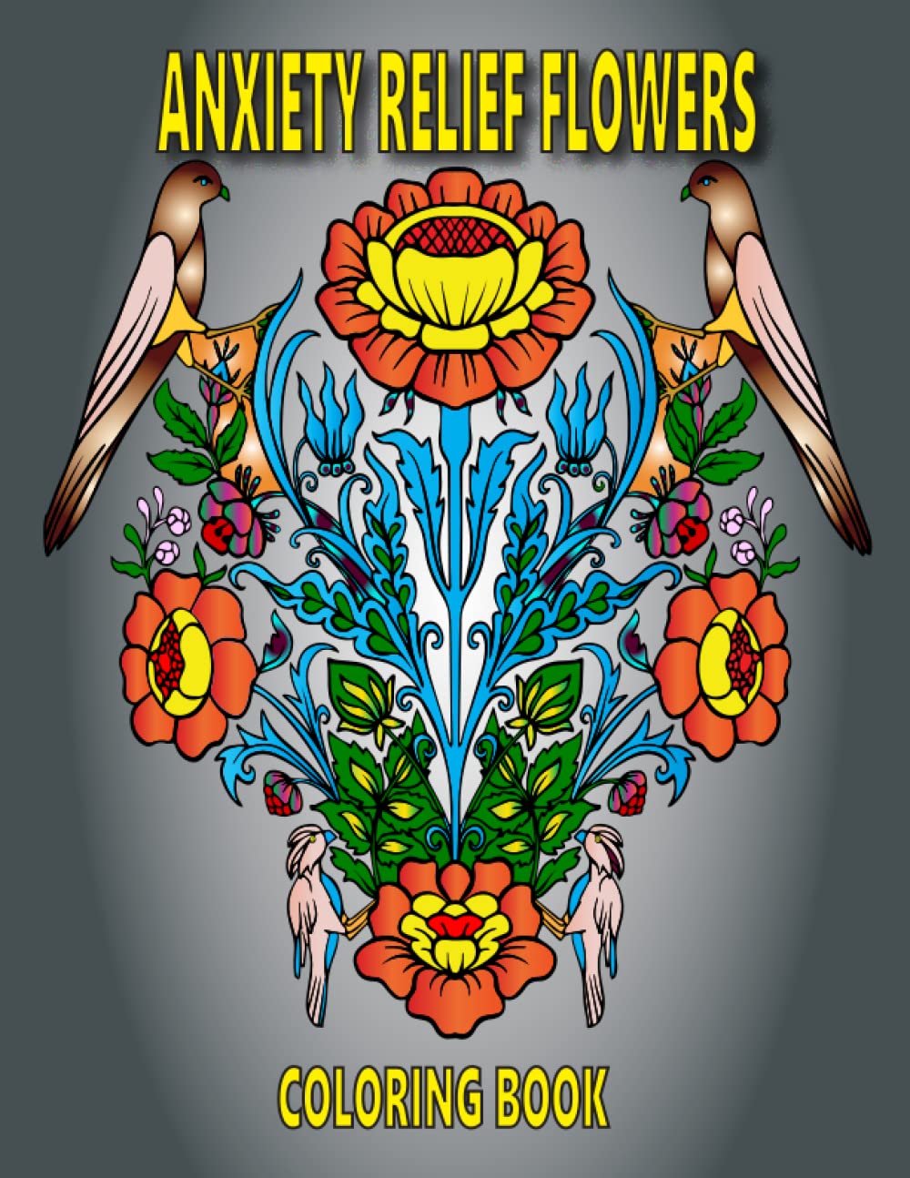 Relaxing flowers: Anxiety Relief Coloring Book for Adults: Mindfulness Wreath Coloring to Relieve Anxiety with Decorations baixar o livro de graça