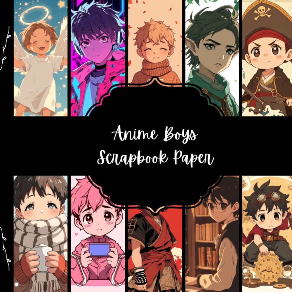 ler totalmente Anime Boys Scrapbook Paper, Manga Junk Journal Paper, Japanese Decorative Paper, DIY Projects, Origami, Collage Sheets, Decoupage Paper, 10 Designs, Double SIded
