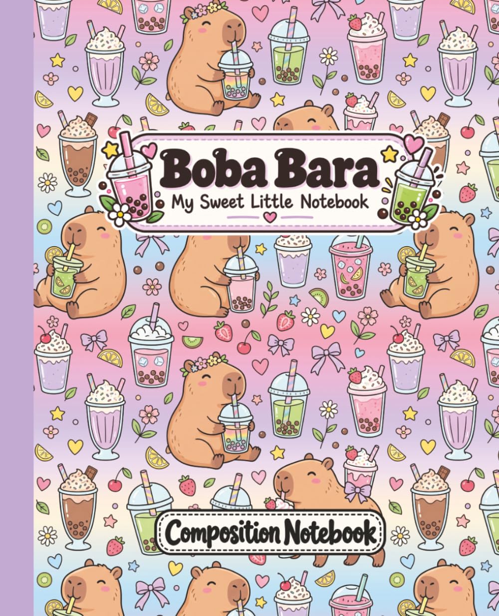 Capybara Composition Notebook: Boba Bara | 7.5" × 9.25" | 150 pages | Great for School, Home, or Everyday Use baixar o livro de graça
