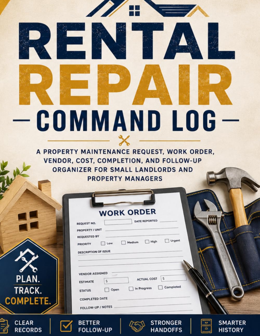 Rental Repair Command Log: A Property Maintenance Request, Work Order, Vendor, Cost, Completion, and Follow-Up Organizer for Small Landlords and Property Managers baixar o livro de graça