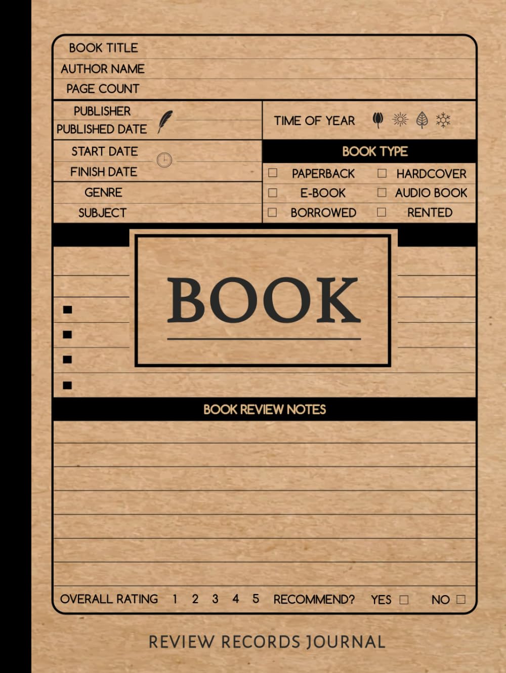 ler totalmente Book Review Records Journal: Readers Notebook. Ideal for Literary Enthusiasts, Bibliophiles, and Libraries