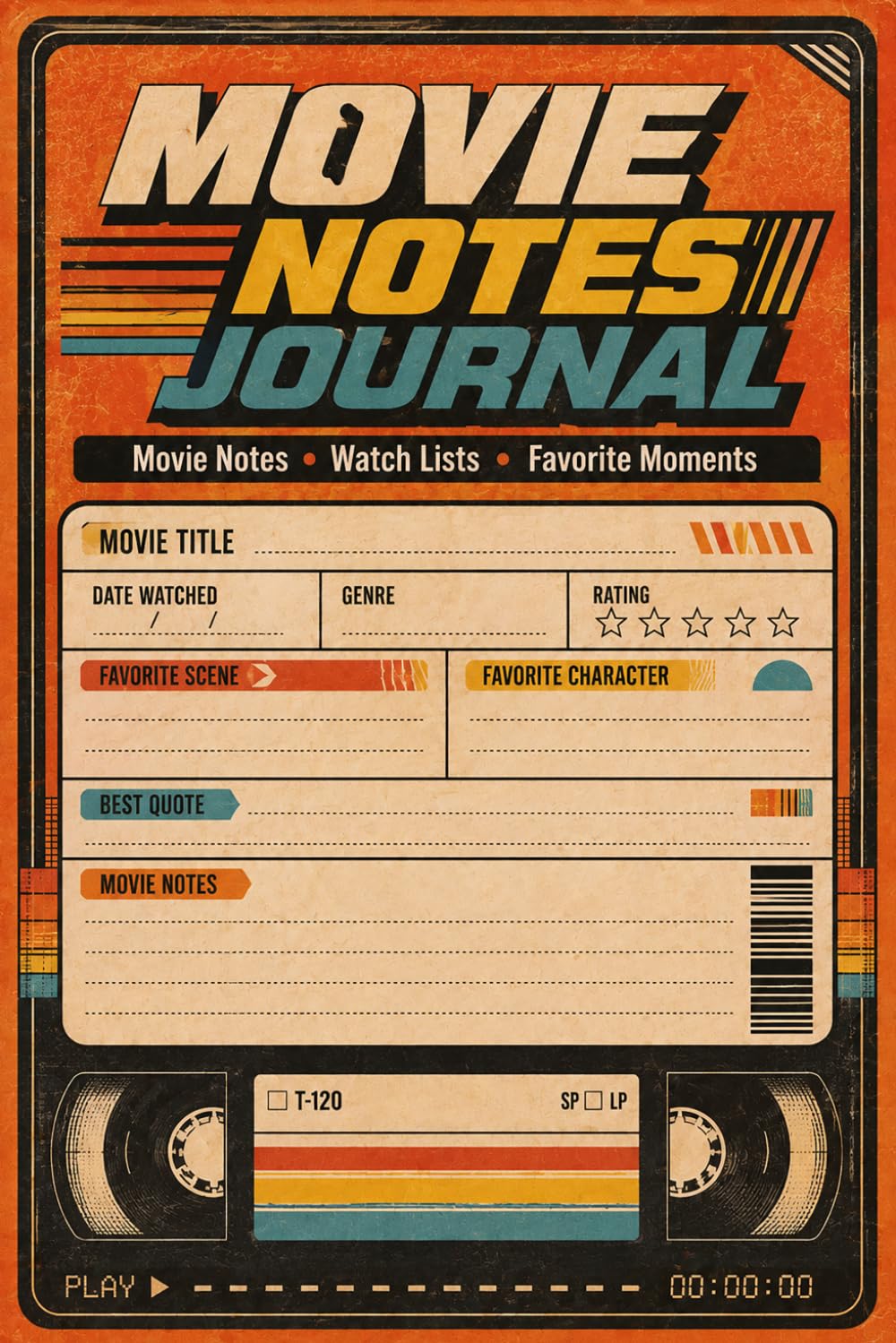 ler totalmente Movie Notes Journal: Film Viewing Record for Ratings, Plot Thoughts, Character Impressions, Favorite Scenes, Cast Details, and Personal Cinema Reviews