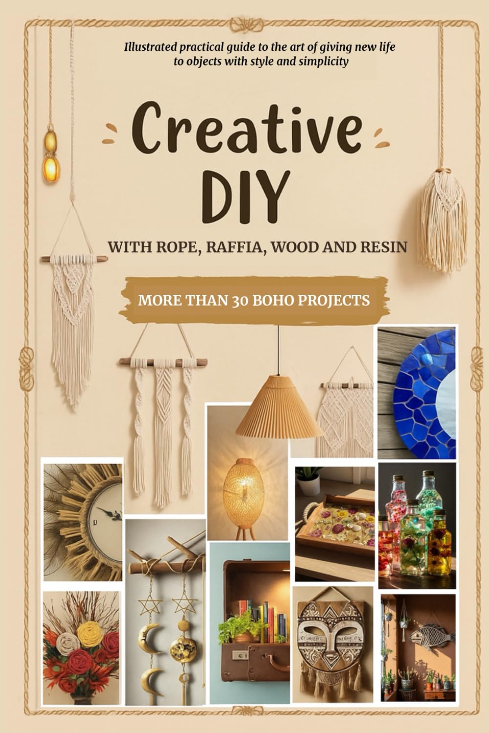 ler totalmente Creative DIY: Boho Projects with Rope, Raffi a, Wood and Resin