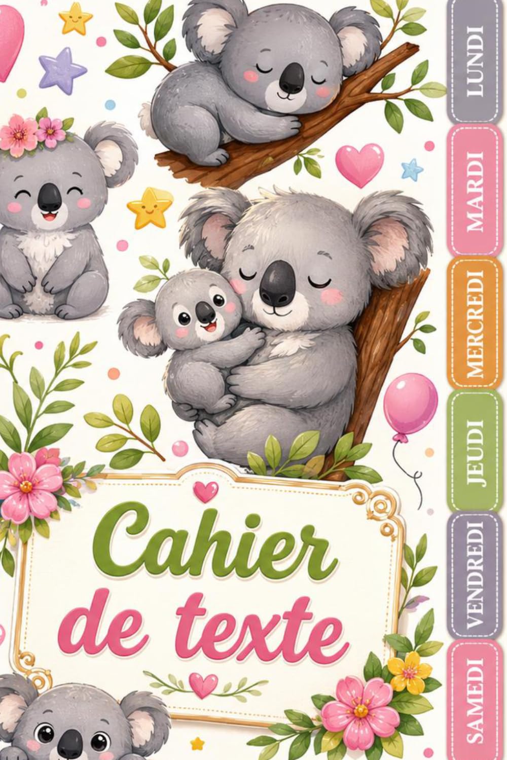 capítulo por capítulo baixar CAHIER DE TEXTE 2026-2027: Kawaii Koala pour enfant en Primaire - Intérieur en Couleurs - 100 pages - Pour bien organiser et planifier votre année scolaire (French Edition)