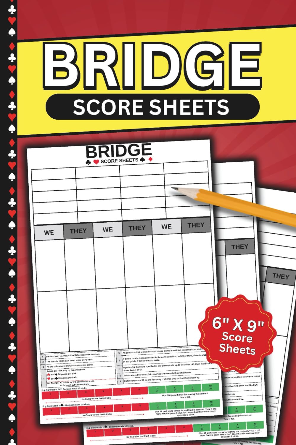 capítulo por capítulo baixar Bridge Score Sheets: Game Record Book with Trick Values | 100+ Pages | 6" x 9" Pads