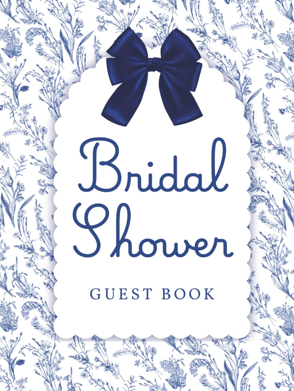 Bridal Shower Guest Book: Elegant Blue Floral & Bow Coquette Hardcover Memory Keepsake Journal for Guests to Sign In and Record Marriage Advice,... & Photo Pages to Celebrate New Bride to Be baixar o livro de graça