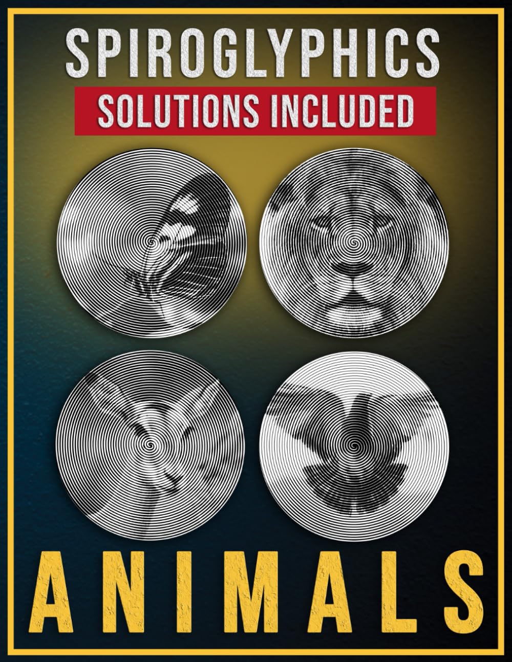 ler totalmente Animal Spiroglyphics Coloring: Find the Hidden Pictures in Spirals- Solutions Included