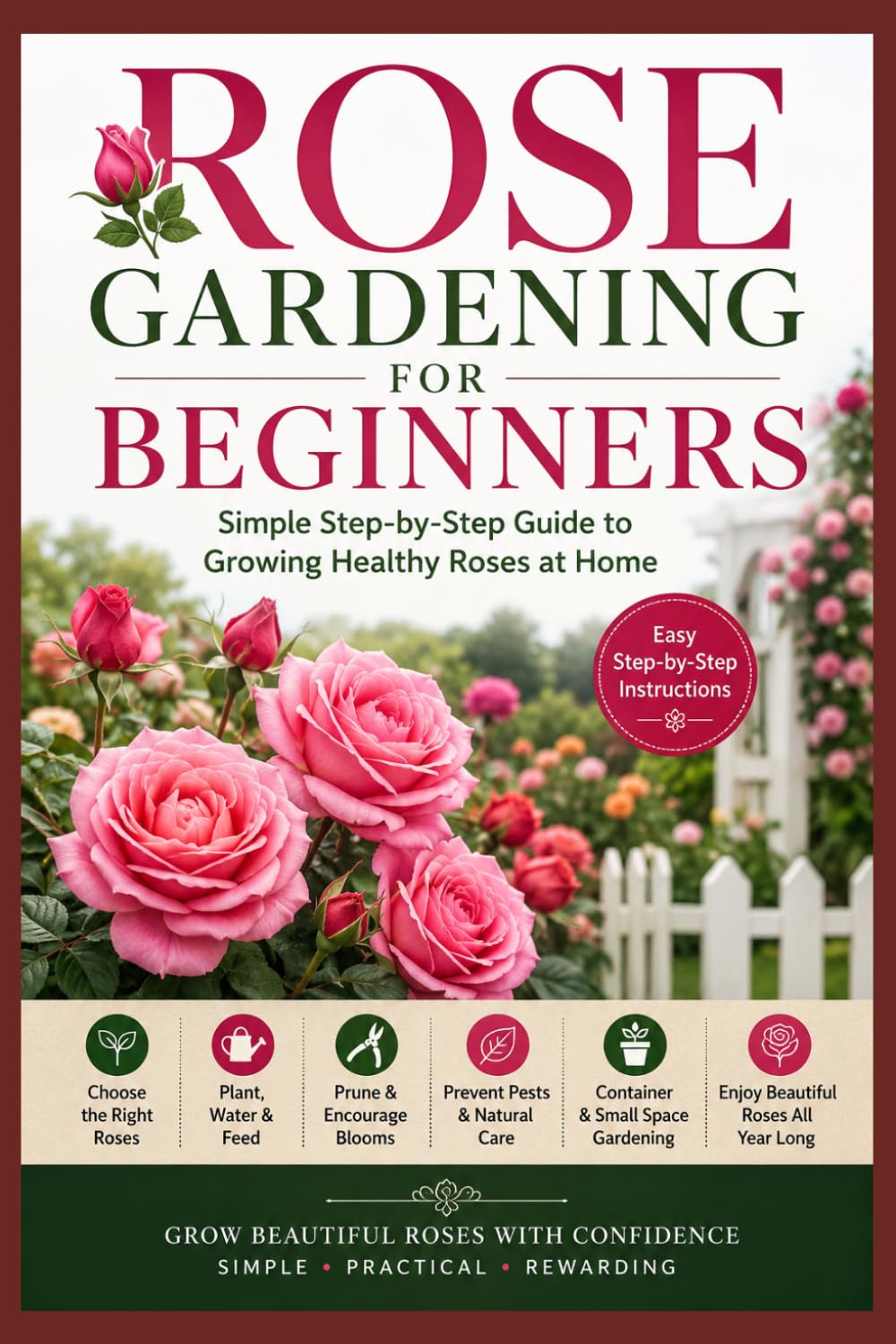 Rose Gardening for Beginners: Simple Step-by-Step Guide to Growing Healthy Roses at Home baixar livro de graça
