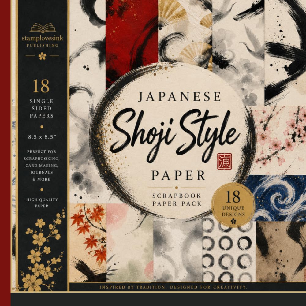 Japanese Shoji Style Scrapbook Paper: 18 Single-Sided Japanese Inspired Designs for Scrapbooking, Junk Journals, Card Making, Collage, Bookmarks and Paper Crafts baixar livro de graça
