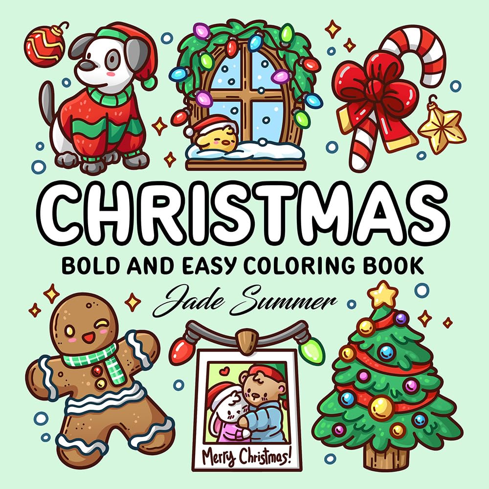 Christmas: Bold and Easy Coloring Book for Adults, Teens, and Seniors with Simple and Relaxing Holiday Designs (Bold and Easy Coloring Books) baixar livro de graça