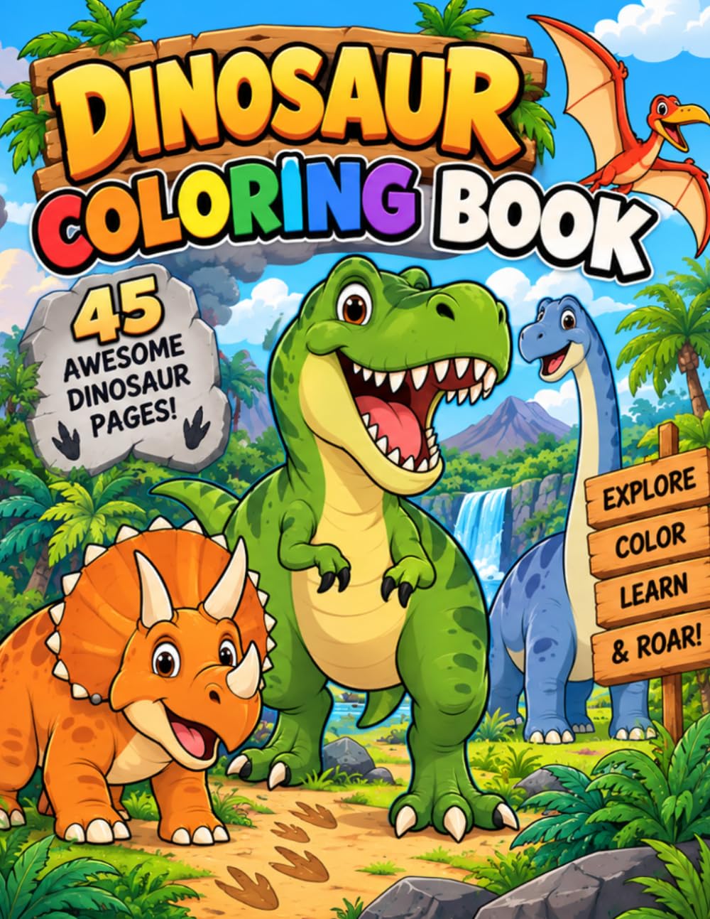 ler totalmente The Dinosaur Coloring Book