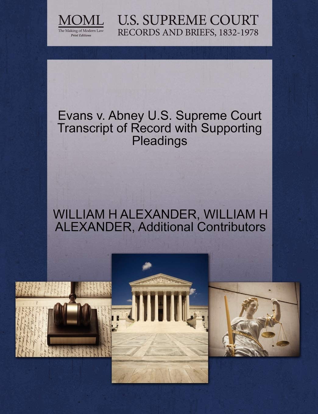 ler totalmente Evans V. Abney U.S. Supreme Court Transcript of Record with Supporting Pleadings