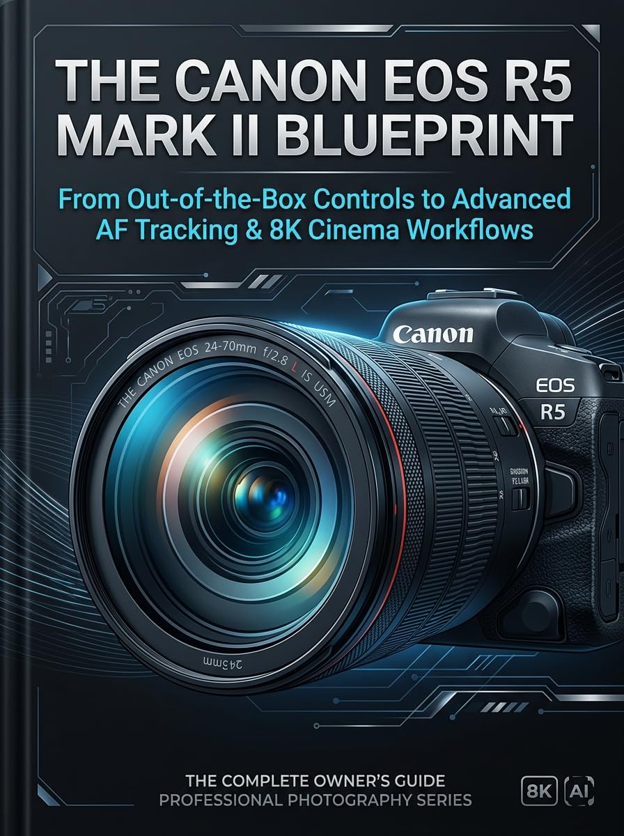 ler totalmente THE CANON EOS R5 MARK II BLUEPRINT: From Out-of-the-Box Controls to Advanced AF Tracking & 8K Cinema Workflows (English Edition)