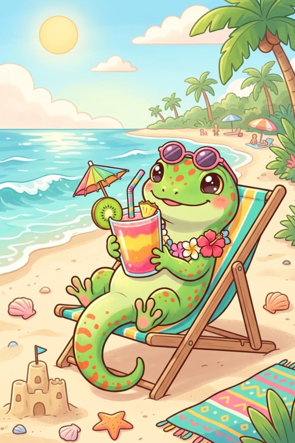 Beach Vibes Day Gecko Journal: Cute Tropical Lined Notebook for Writing, Journaling & Notes: Sunny Vacation-Themed • 6 x 9 Lined • Perfect for School, Work & Everyday Writing baixar o livro de graça