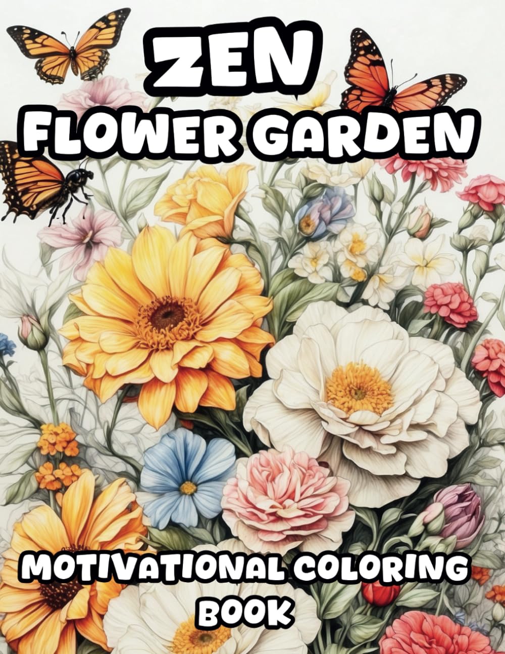 Zen Coloring Book For Adult Luscious Flower Garden And Inspiring Citation: 111 Beautiful Garden And 111 Motivational Quotes To Brighten Your Day Large Print baixar livro de graça