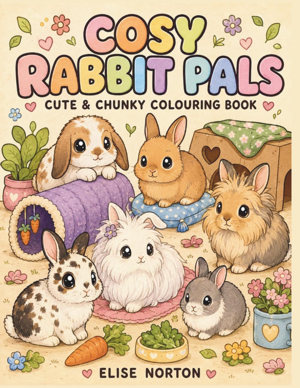 cosy moments rabbit colouring book (Cute & Comfy) baixar livro de graça