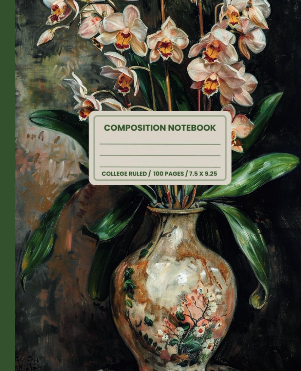 ler totalmente Composition Notebook College Ruled: Orchid Flower Vintage Botanical Illustration. Cute Aesthetic Journal For Girls, Students, School, Office