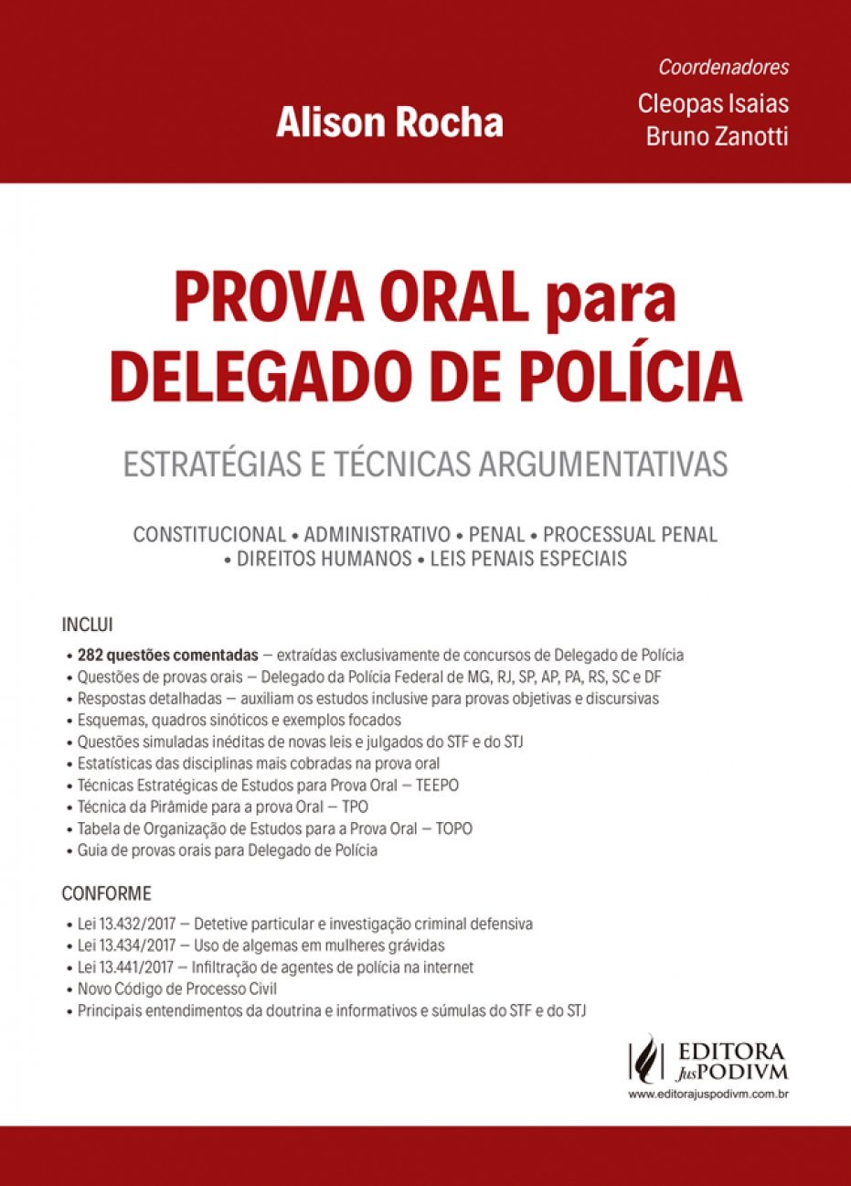 Prova Oral Para Delegado de Polícia: Estratégias e Técnicas Argumentativas baixar o livro de graça