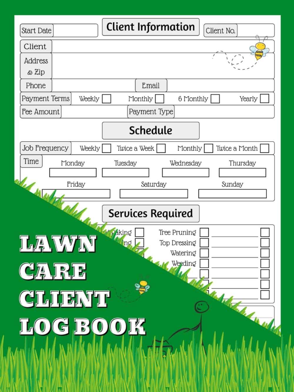 ler totalmente Lawn Care Client Log Book: Mowing Business Planner for Client Records. Up to 142 Customers With a Detailed Page Each.