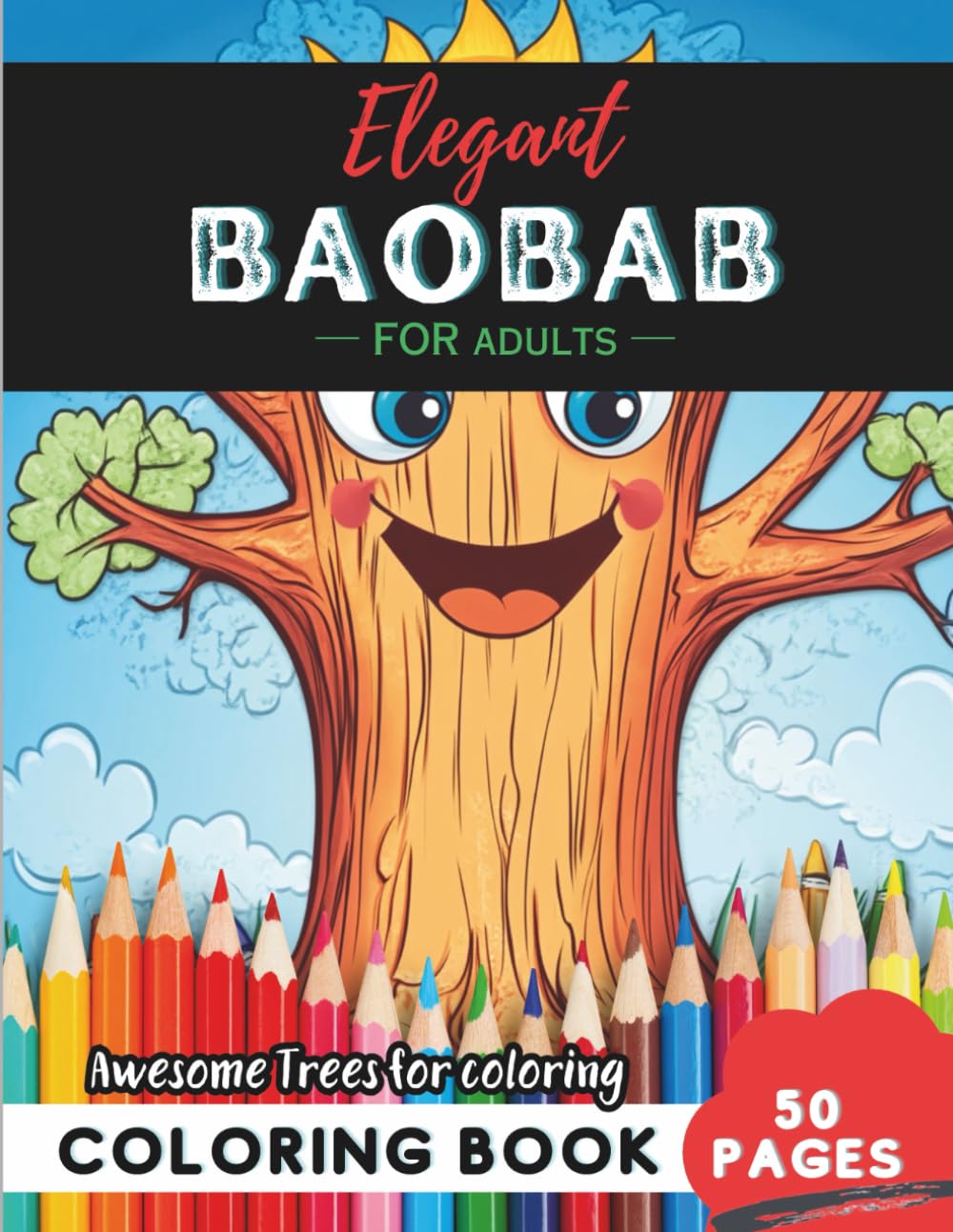capítulo por capítulo baixar Baobab Coloring Book for Adults: 50 pages of artistic African baobab tree illustrations