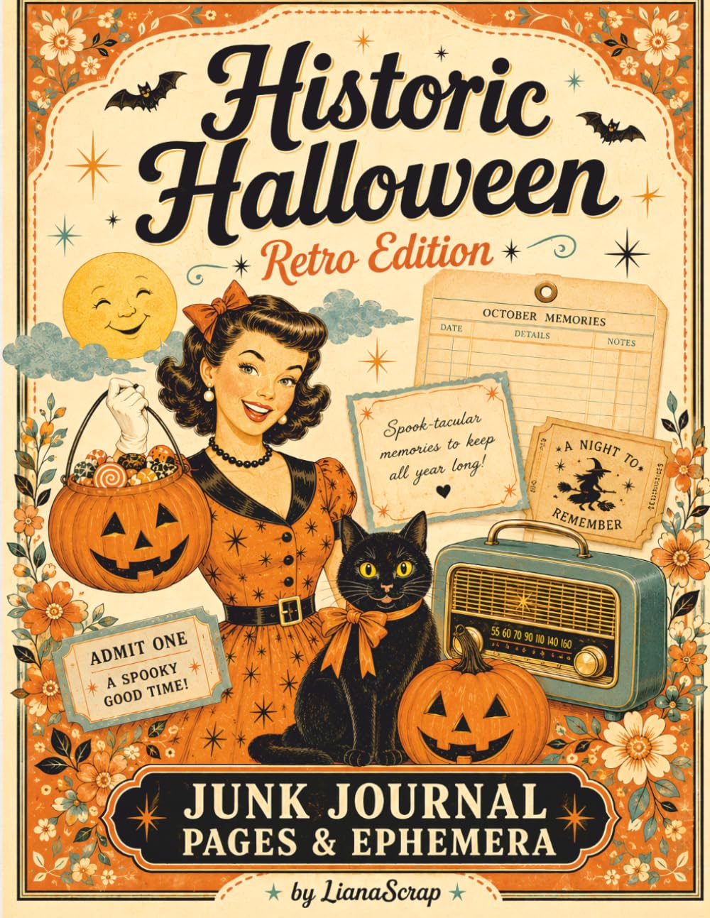 Historic Halloween: Retro Edition: Junk Journal Pages & Ephemera