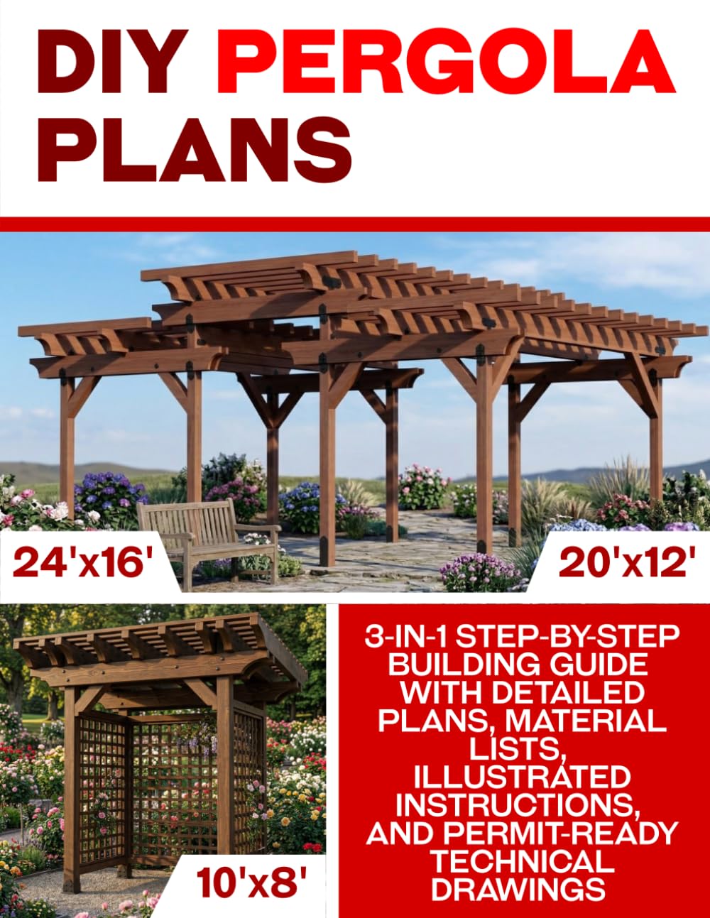 capítulo por capítulo baixar Build Your Own Backyard Pergolas: 3-in-1 Step-by-Step Building Guide with Detailed Plans, Material Lists, Illustrated Instructions, and Permit-Ready Technical Drawings