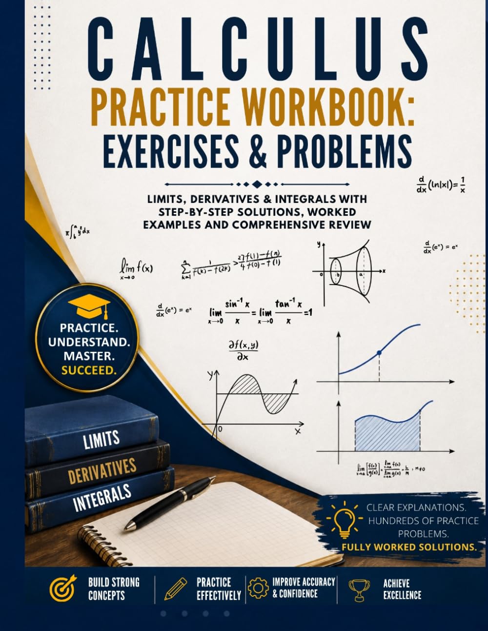 Calculus Practice Workbook: Exercises & Problems: Limits, Derivatives & Integrals with Step-by-Step Solutions, Worked Examples and Comprehensive Review baixar o livro de graça