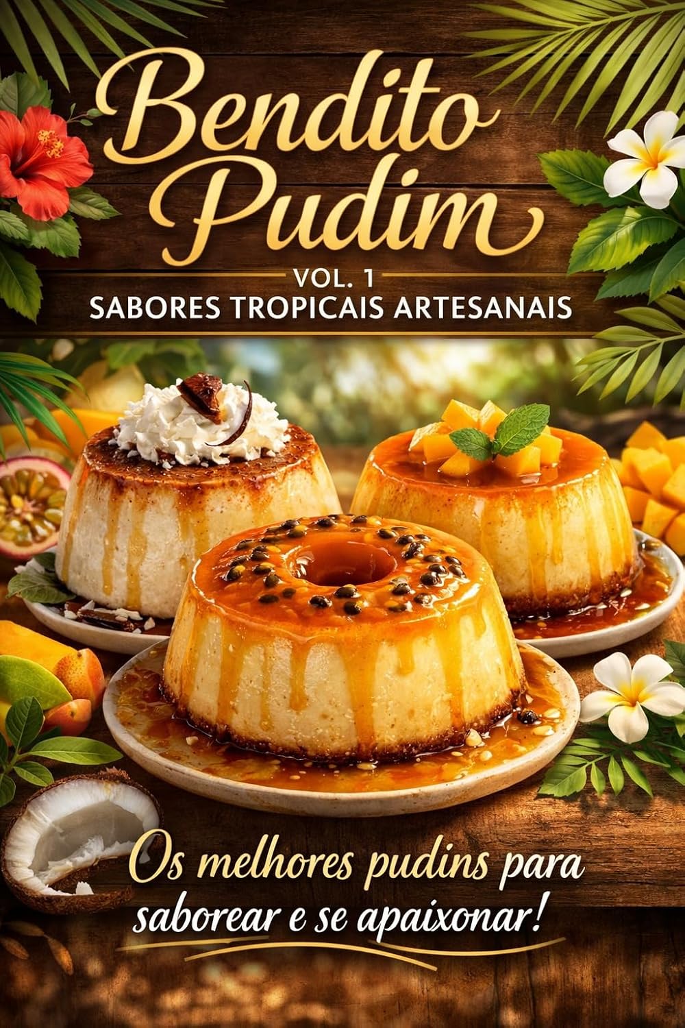 ler totalmente BENDITO PUDIM: 25 RECEITAS - VOLUME 1 -SABORES TROPICAIS GOURMET ARTESANAIS