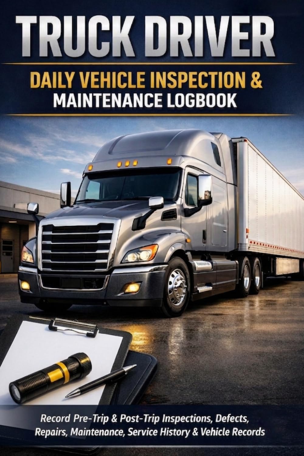 TRUCK DRIVER DAILY VEHICLE INSPECTION AND MAINTENANCE LOGBOOK: Record Pre-Trip & Post-Trip Inspections, Defects, Repairs, Maintenance, Service History & Vehicle Records baixar o livro de graça