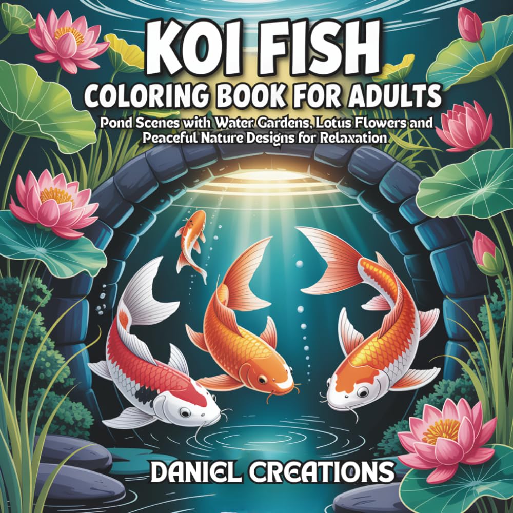 Koi Fish Coloring Book for Adults: Pond Scenes with Water Gardens, Lotus Flowers and Peaceful Nature Designs for Relaxation baixar livro de graça